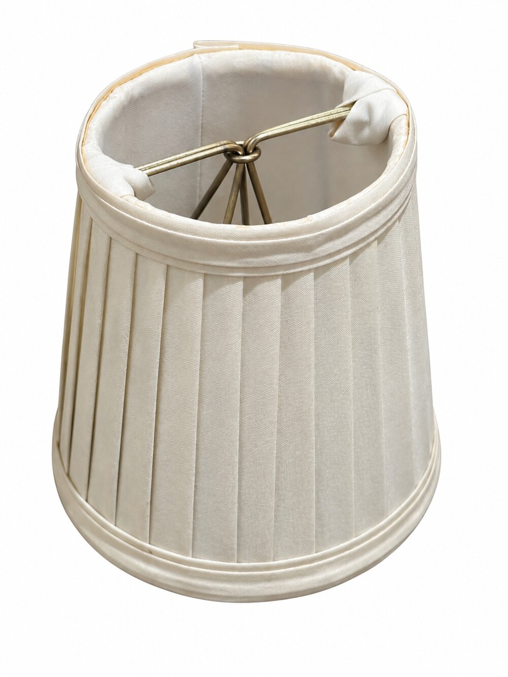 Vintage Cream Pleated Fabric Lamp Shade